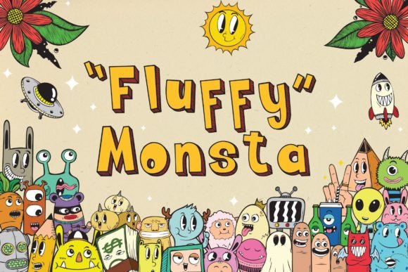 Fluffy Monsta: A Cute Doodle Font for Creative Workflows