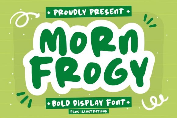 Morn Frogy: A Bold Display Font for Creative Projects