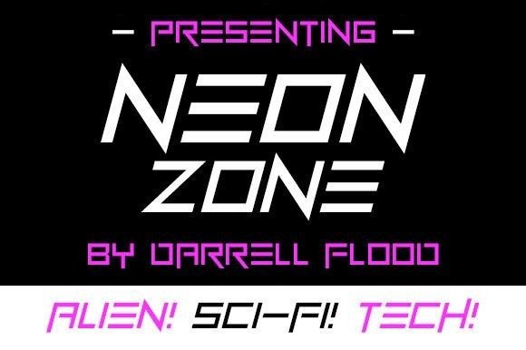 Neon Zone: A Bold, Futuristic Font for High-Tech Design
