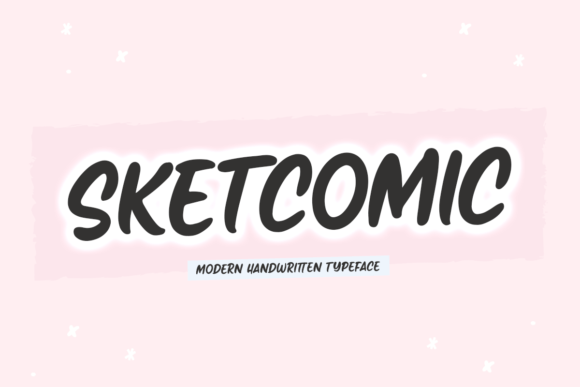 Sketcomic: A Brushstroke Font for Creative Workflows