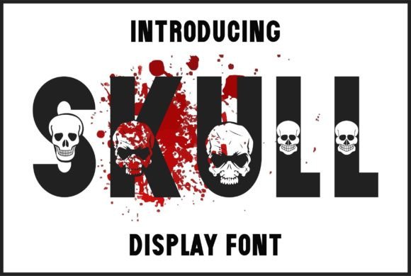 Skull: A Spooky and Dramatic Decorative Font for Halloween and Beyond